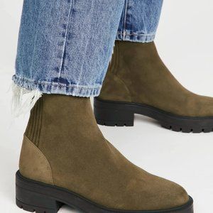 NWT Aquazurra Saint Honoré suede lugsole boots